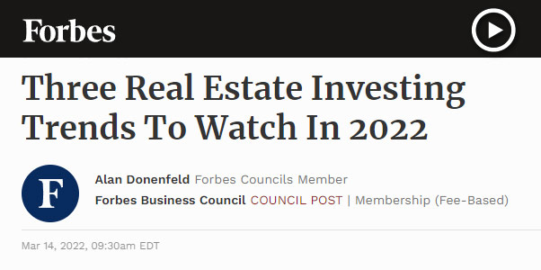 Three Real Estate Investing Trends To Watch In 2022
